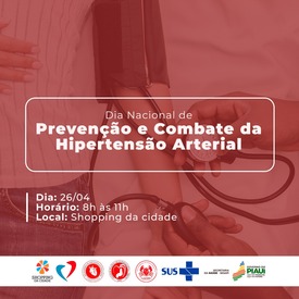 Sesapi realiza ação pelo Dia Nacional de Prevenção e Combate a Hipertensão Arterial nesta sexta-feira (26)